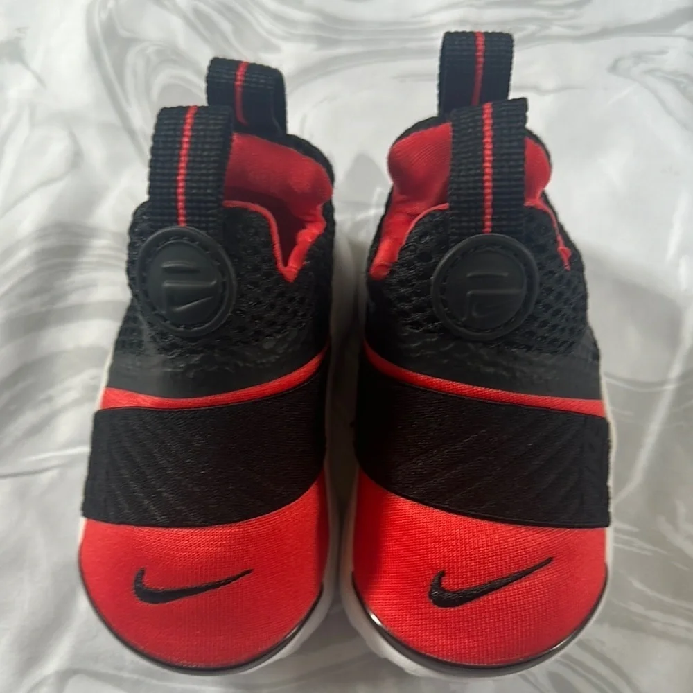 Nike Red and Black Sneakers with Slip-On Design
